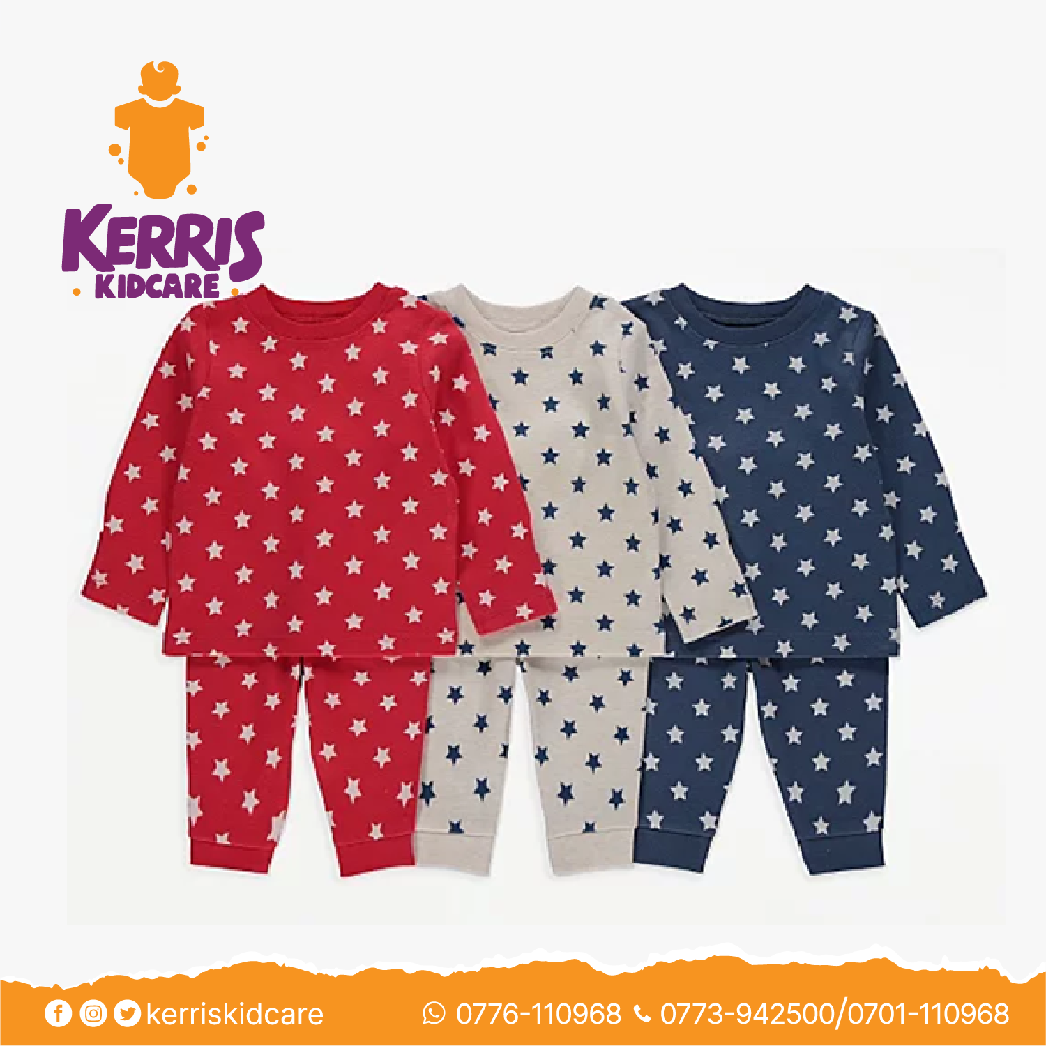 Star Print Long Sleeve Pyjamas